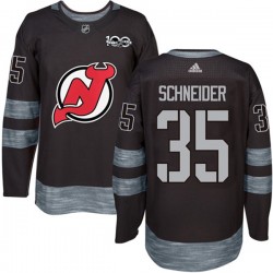 New Jersey Devils Cory Schneider 35 1917-2017 100th Anniversary Adidas Black NHL Jersey Authentic