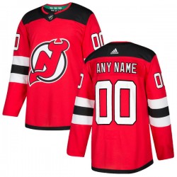 New Jersey Devils Custom 2017-18 Adidas Red NHL Jersey Authentic