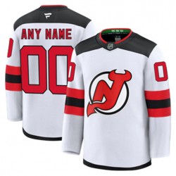 New Jersey Devils Custom Fanatics 2024-2025 Away White NHL Jersey Authentic