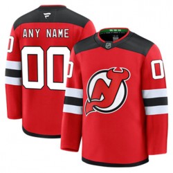New Jersey Devils Custom Fanatics 2024-2025 Home Red NHL Jersey Authentic