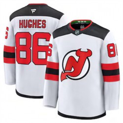 New Jersey Devils Jack Hughes 86 Fanatics 2024-2025 Away White NHL Jersey Authentic