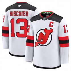 New Jersey Devils Nico Hischier 13 Fanatics 2024-2025 Away White NHL Jersey Authentic