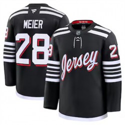 New Jersey Devils Timo Meier 28 Fanatics 2024-2025 Third Black NHL Jersey Authentic