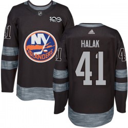 New York Islanders Jaroslav Halak 41 1917-2017 100th Anniversary Adidas Black NHL Jersey Authentic