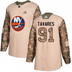 New York Islanders John Tavares 91 2017-18 Adidas Camo Veterans Day Practice NHL Jersey Authentic