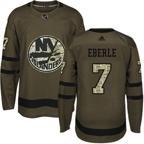 New York Islanders Jordan Eberle 7 2017-18 Adidas Camo Green NHL Jersey Authentic