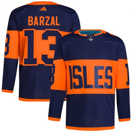 New York Islanders Mathew Barzal Adidas 2024 Stadium Series NHL Jersey Authentic