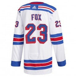New York Rangers Adam Fox 23 Adidas Away White NHL Jersey Authentic