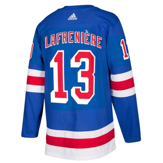 New York Rangers Alexis Lafreniere 13 Adidas Home Blue NHL Jersey Authentic