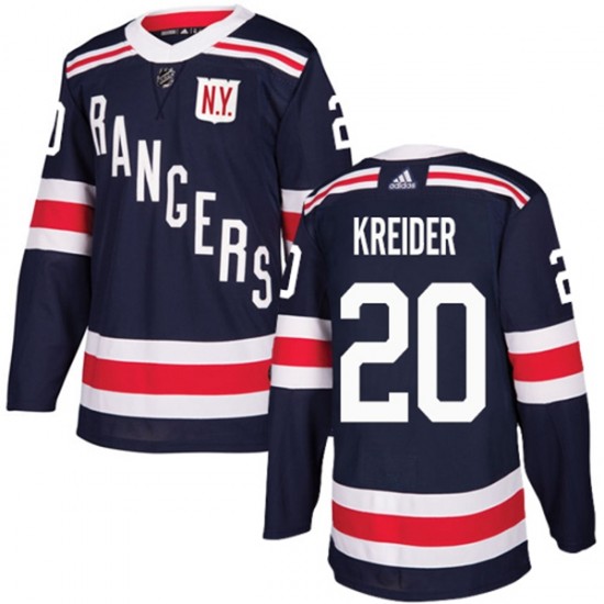 New York Rangers Chris Kreider 20 2017-18 Adidas Navy Blue 2018 Winter Classic NHL Jersey Authentic