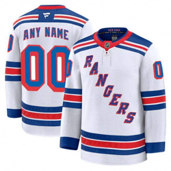 New York Rangers Custom Fanatics 2024-2025 Away White NHL Jersey Authentic