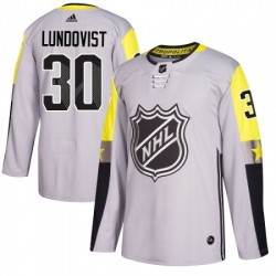 New York Rangers Henrik Lundqvist 30 2018 All-Star Metro Division Gray Adidas NHL Jersey Authentic