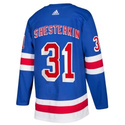New York Rangers Igor Shesterkin 31 Adidas Home Blue NHL Jersey Authentic