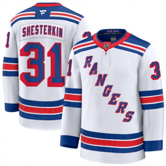 New York Rangers Igor Shesterkin 31 Fanatics 2024-2025 Away White NHL Jersey Authentic