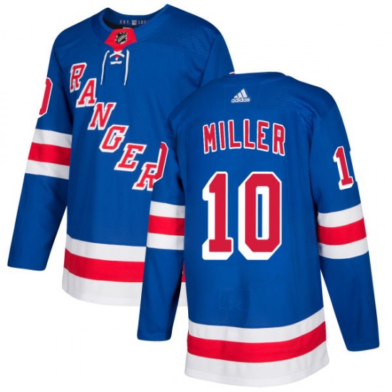 New York Rangers J.T. Miller 10 2017-18 Adidas Royal NHL Jersey Authentic