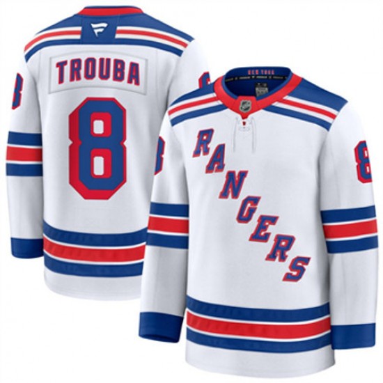 New York Rangers Jacob Trouba 8 Fanatics 2024-2025 Away White NHL Jersey Authentic