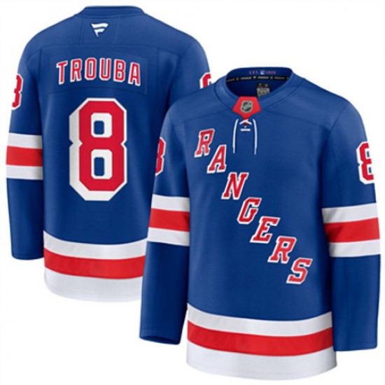 New York Rangers Jacob Trouba 8 Fanatics 2024-2025 Home NHL Jersey Authentic