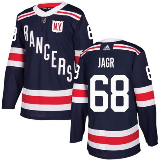 New York Rangers Jaromir Jagr 68 2017-18 Adidas Navy Blue 2018 Winter Classic NHL Jersey Authentic