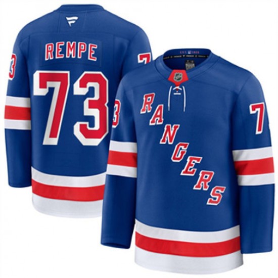 New York Rangers Matt Rempe 73 Fanatics 2024-2025 Home NHL Jersey Authentic