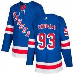 New York Rangers Mika Zibanejad 93 2017-18 Adidas Royal NHL Jersey Authentic