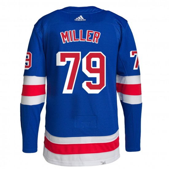 New York Rangers Miller 79 Adidas Home Blue NHL Jersey Authentic