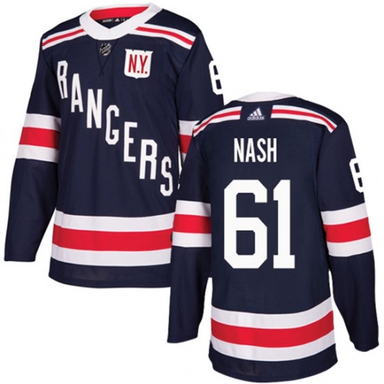 New York Rangers Rick Nash 61 2017-18 Adidas Navy Blue 2018 Winter Classic NHL Jersey Authentic