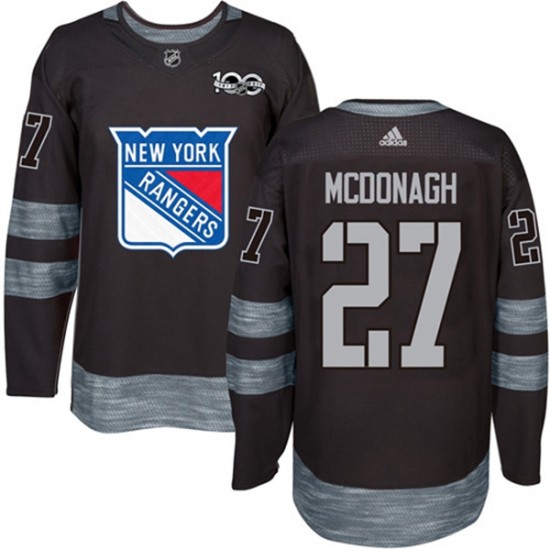 New York Rangers Ryan McDonagh 27 1917-2017 100th Anniversary Adidas Black NHL Jersey Authentic