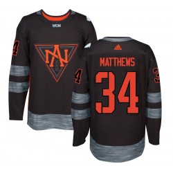North America Auston Matthews 34 World Cup of Hockey 2016 Black Premier NHL Jersey