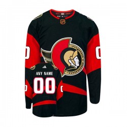 Ottawa Senators Custom Adidas 2022-2023 Reverse Retro Black NHL Jersey Authentic