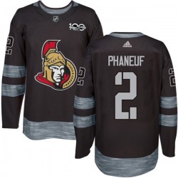 Ottawa Senators Dion Phaneuf 2 1917-2017 100th Anniversary Adidas Black NHL Jersey Authentic