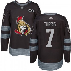 Ottawa Senators Kyle Turris 7 1917-2017 100th Anniversary Adidas Black NHL Jersey Authentic