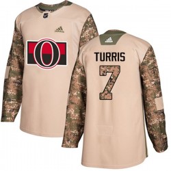 Ottawa Senators Kyle Turris 7 2017-18 Adidas Camo Veterans Day Practice NHL Jersey Authentic