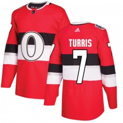 Ottawa Senators Kyle Turris 7 2017-18 Adidas Red 2017 100 Classic NHL Jersey Authentic