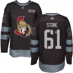 Ottawa Senators Mark Stone 61 1917-2017 100th Anniversary Adidas Black NHL Jersey Authentic