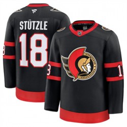 Ottawa Senators Tim Stutzle 18 Fanatics 2024-2025 Home Black NHL Jersey Authentic