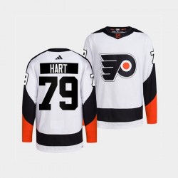 Philadelphia Flyers Carter Hart 79 Adidas 2022 Reverse Retro White NHL Jersey Authentic