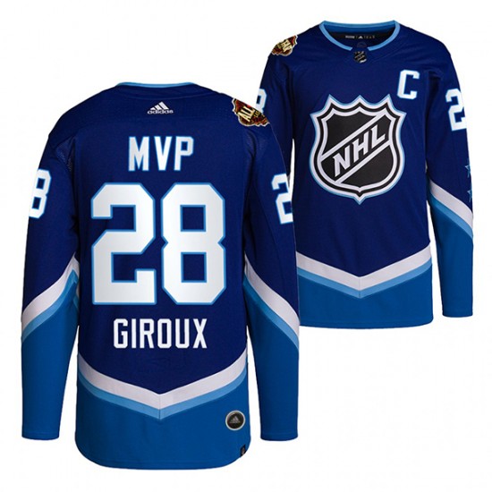 Philadelphia Flyers Claude Giroux 28 MVP 2022 All-Star Blue NHL Jersey Authentic