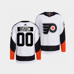 Philadelphia Flyers Custom Adidas 2022 Reverse Retro White NHL Jersey Authentic