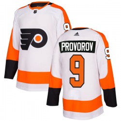 Philadelphia Flyers Ivan Provorov 9 2017-18 Adidas White NHL Jersey Authentic