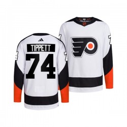 Philadelphia Flyers OWEN TIPPETT 74 Adidas 2022 Reverse Retro White NHL Jersey Authentic