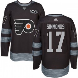 Philadelphia Flyers Wayne Simmonds 17 1917-2017 100th Anniversary Adidas Black NHL Jersey Authentic