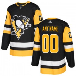 Pittsburgh Penguins Custom 2017-18 Adidas Black NHL Jersey Authentic
