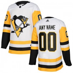 Pittsburgh Penguins Custom 2017-18 Adidas White NHL Jersey Authentic