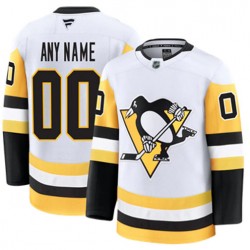 Pittsburgh Penguins Custom Fanatics 2024-2025 Away White NHL Jersey Authentic
