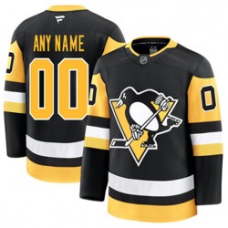 Pittsburgh Penguins Custom Fanatics 2024-2025 Home Black NHL Jersey Authentic