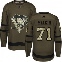 Pittsburgh Penguins Evgeni Malkin 71 2017-18 Adidas Camo Green NHL Jersey Authentic