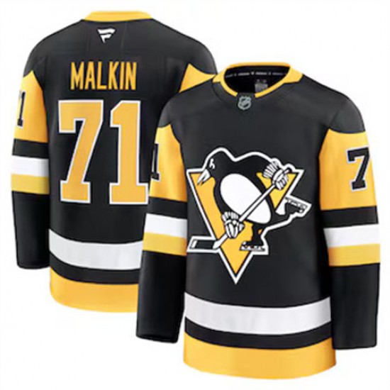 Pittsburgh Penguins Evgeni Malkin 71 Fanatics 2024-2025 Home Black NHL Jersey Authentic