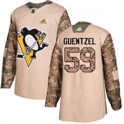 Pittsburgh Penguins Jake Guentzel 59 2017-18 Adidas Camo Veterans Day Practice NHL Jersey Authentic