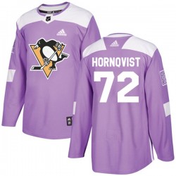 Pittsburgh Penguins Patric Hornqvist 72 2017-18 Adidas Purple Fights Cancer Practice NHL Jersey Authentic