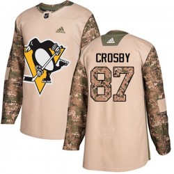 Pittsburgh Penguins Sidney Crosby 87 2017-18 Adidas Camo Veterans Day Practice NHL Jersey Authentic